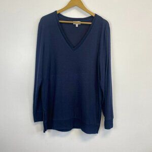 Lucky Brand Blue V Neck Tunic